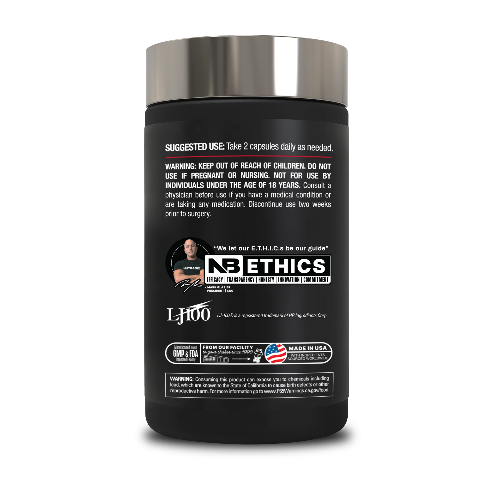 NutraBio Ubound Tongkat Ali & Fadogia 120 Capsules