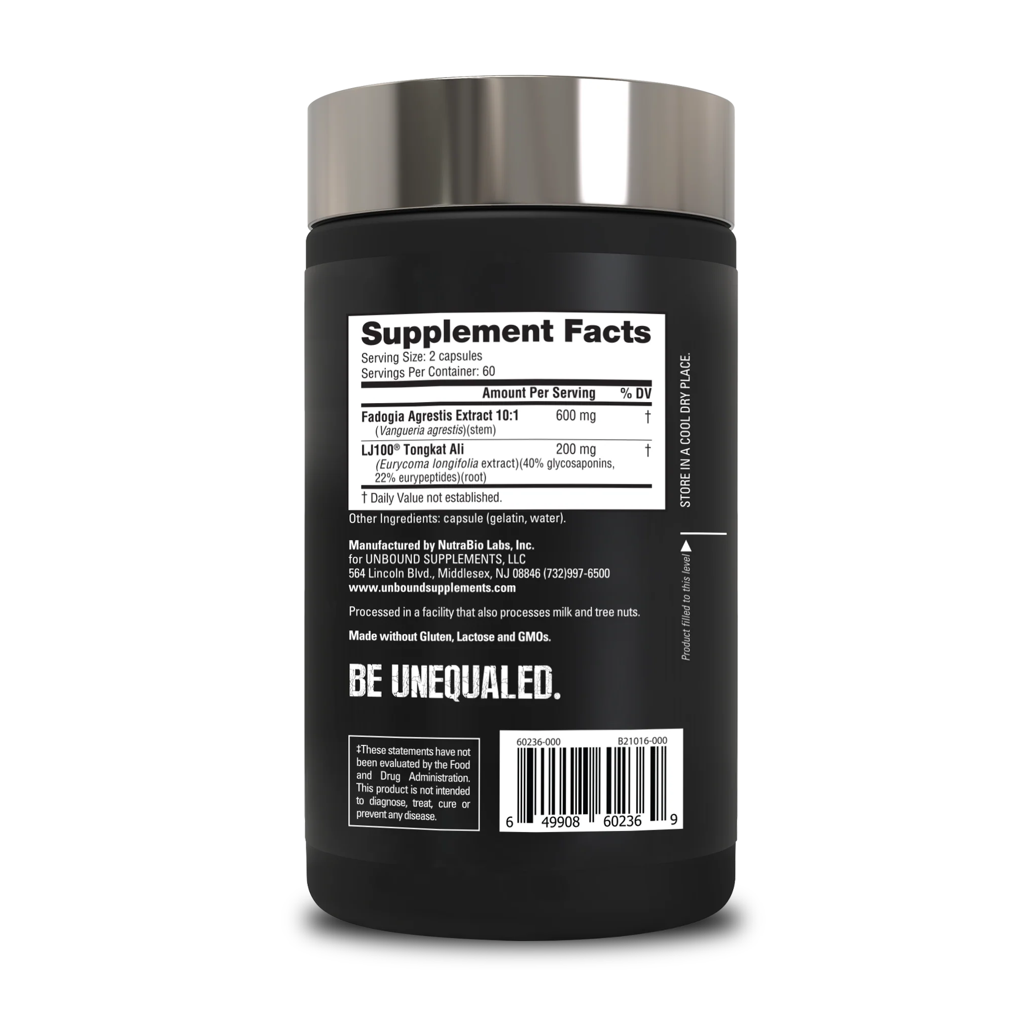 NutraBio Ubound Tongkat Ali & Fadogia 120 Capsules