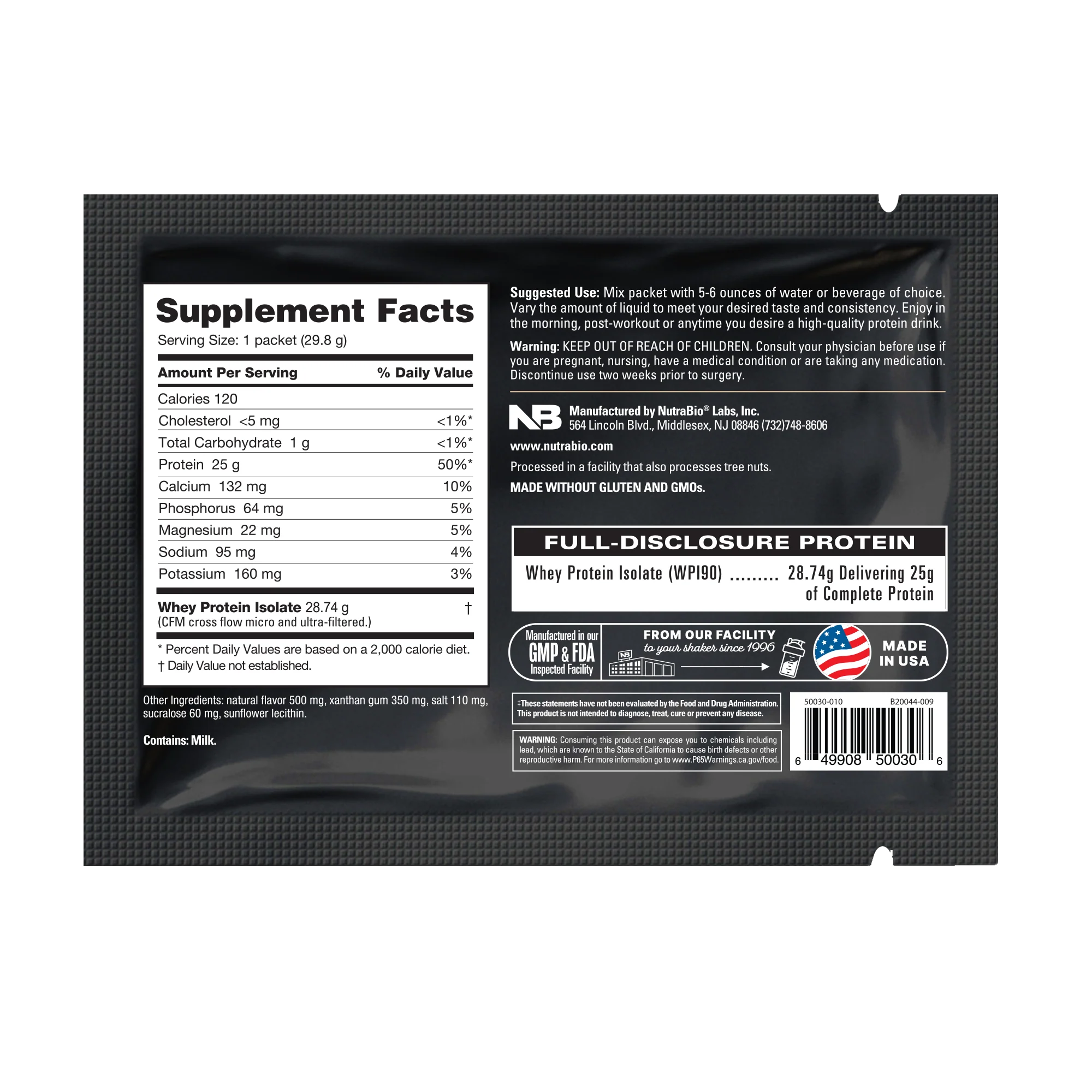 NutraBio Whey Protein Isolate 25g of Protein Per Scoop with Complete Amino Acid Profile - Soy Free Gluten Free - Zero Fillers and Non-GMO - Alpine Vanilla 2.268 kg