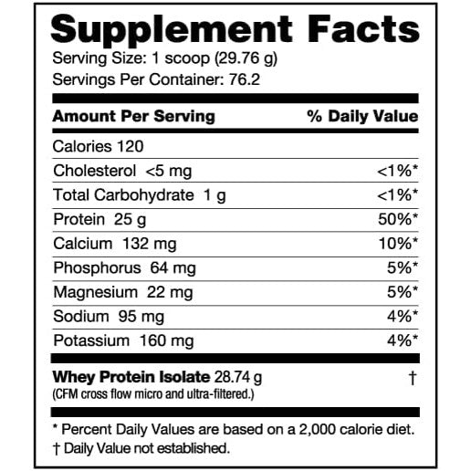 NutraBio Whey Protein Isolate 25g of Protein Per Scoop with Complete Amino Acid Profile - Soy Free Gluten Free - Zero Fillers and Non-GMO - Alpine Vanilla 2.268 kg