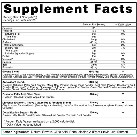 NutraOne Ideal Greens Nutrient-Rich Greens & Antioxidant Superfood Powder Berry Gluten Free KETO 240