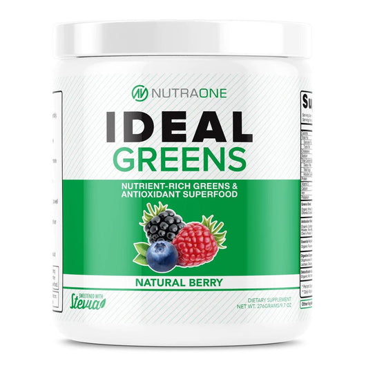 NutraOne Ideal Greens Nutrient-Rich Greens & Antioxidant Superfood Powder Berry Gluten Free KETO 240