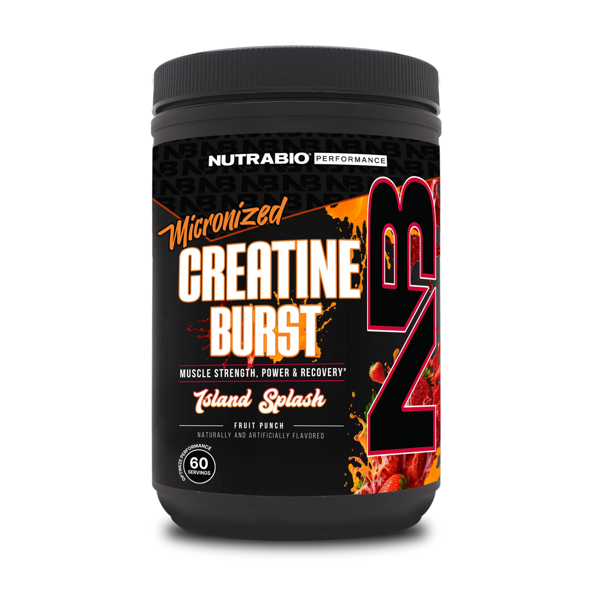 Nutrabio Creatine Burst Micronized Fruit Punch 60 Servings 379g