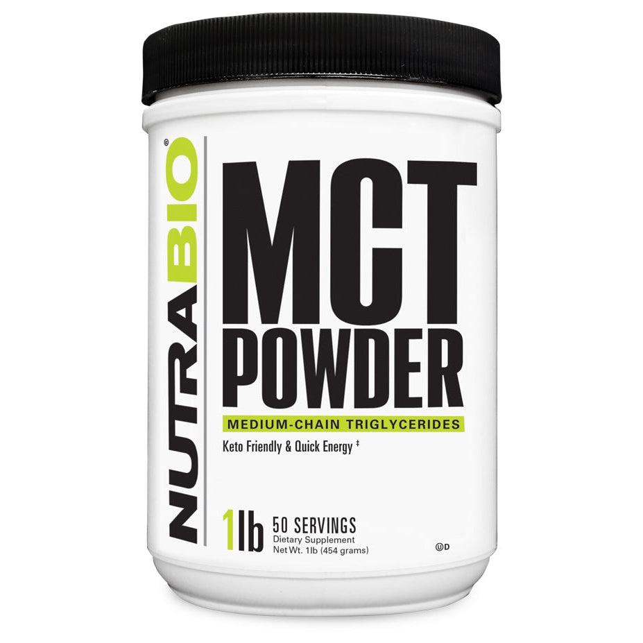 Nutrabio MCT Powder medium-chain Triglycerides keto friendly & Quick Energy 1lb (454g)