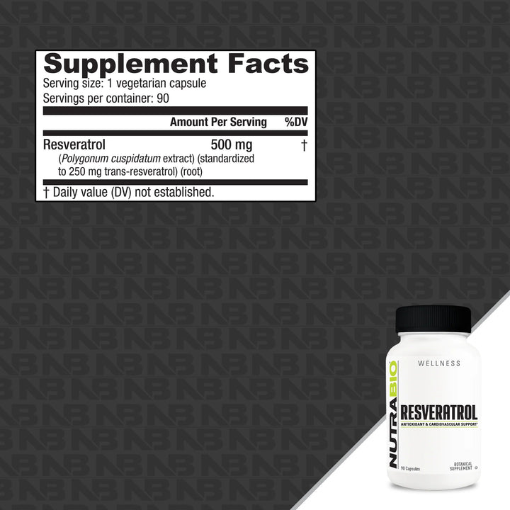 Nutrabio Resveratrol 500mg 90 Capsules