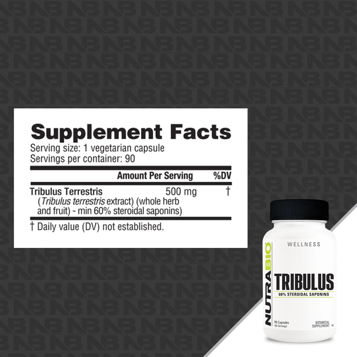 Nutrabio Tribulus 500mg Botonical Supplements 90 capsules