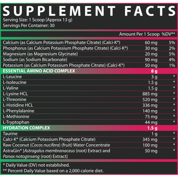 Nutrex Research EAA Hydration EAAs + BCAAs Powder with 8g Essential Amino Acids + Electrolytes For Muscle Recovery, Strength, Muscle Building, Endurance, Apple Pear Flavor 30 Serving