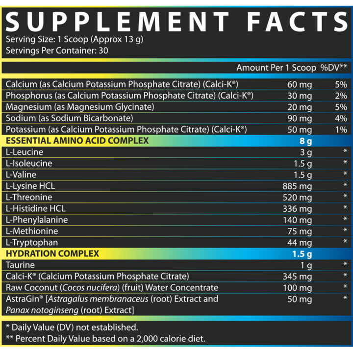 Nutrex Research EAA Hydration EAAs + BCAAs Powder with 8g Essential Amino Acids + Electrolytes For Muscle Recovery, Strength, Muscle Building, Endurance, Blueberry Lemonade Flavor 30 Serving