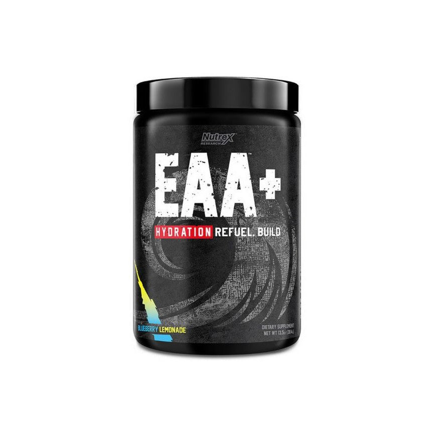 Nutrex Research EAA Hydration EAAs + BCAAs Powder with 8g Essential Amino Acids + Electrolytes For Muscle Recovery, Strength, Muscle Building, Endurance, Blueberry Lemonade Flavor 30 Serving