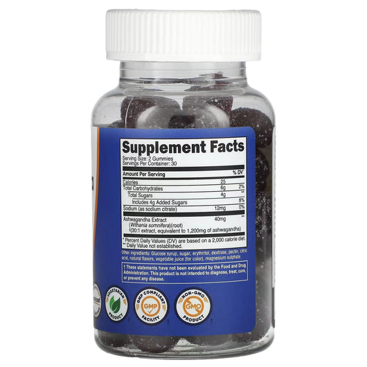 Nutricost Ashwagandha Gummies,Mixed Berry 1,200 mg, 60 Gummies