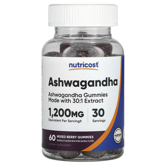 Nutricost Ashwagandha Gummies,Mixed Berry 1,200 mg, 60 Gummies