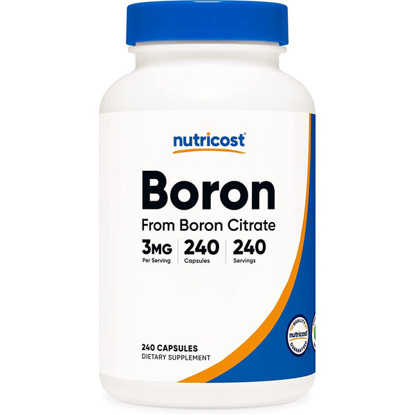 Nutricost Boron Citrate 3mg - 240 Vegetarian Capsules, Non-GMO