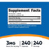 Nutricost Boron Citrate 3mg Gluten Free and Non-GMO 240 Vegetarian Capsules