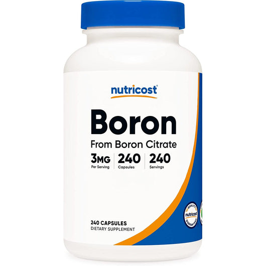 Nutricost Boron Citrate 3mg Gluten Free and Non-GMO 240 Vegetarian Capsules