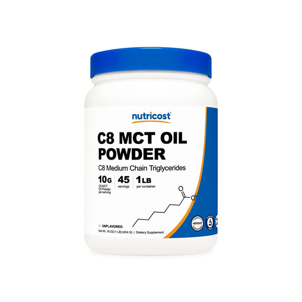 Nutricost C8 MCT Oil Powder for Keto Diets Non-GMO and Gluten Free 454g