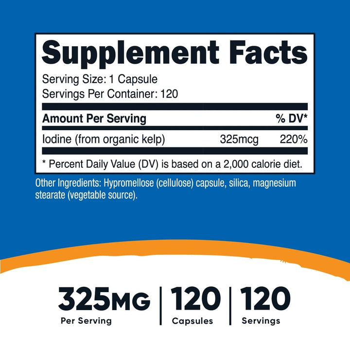 Nutricost Iodine Capsules 120 Capsules