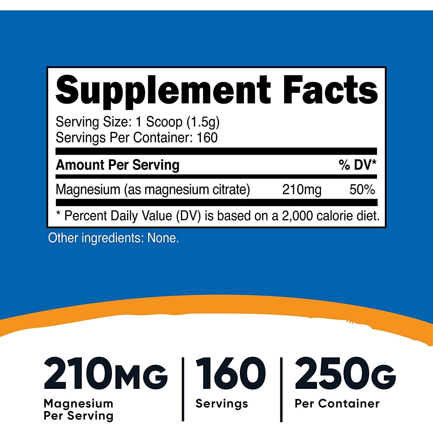 Nutricost Magnesium Citrate Powder Unflavored Non-GMO Gluten Free 250g