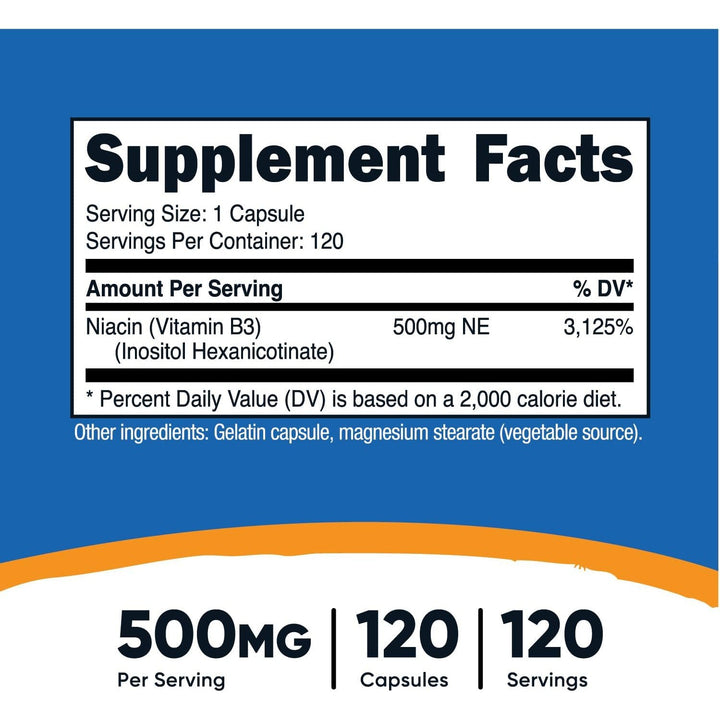 Nutricost Niacin (Flush-Free) 120 Capsules