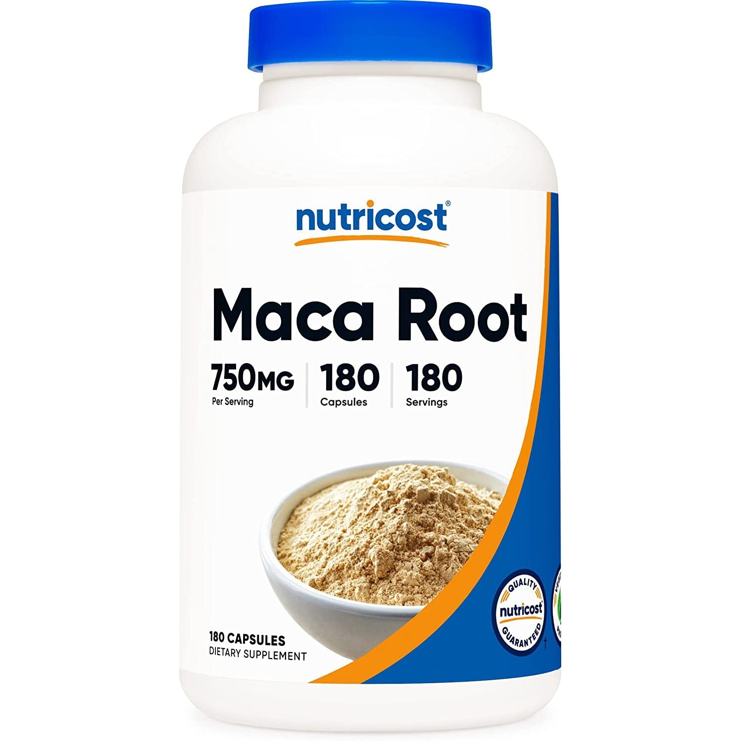 Nutricost Organic Maca Root (Lepidium meyenii) 750mg, 180 Vegetarian Capsules