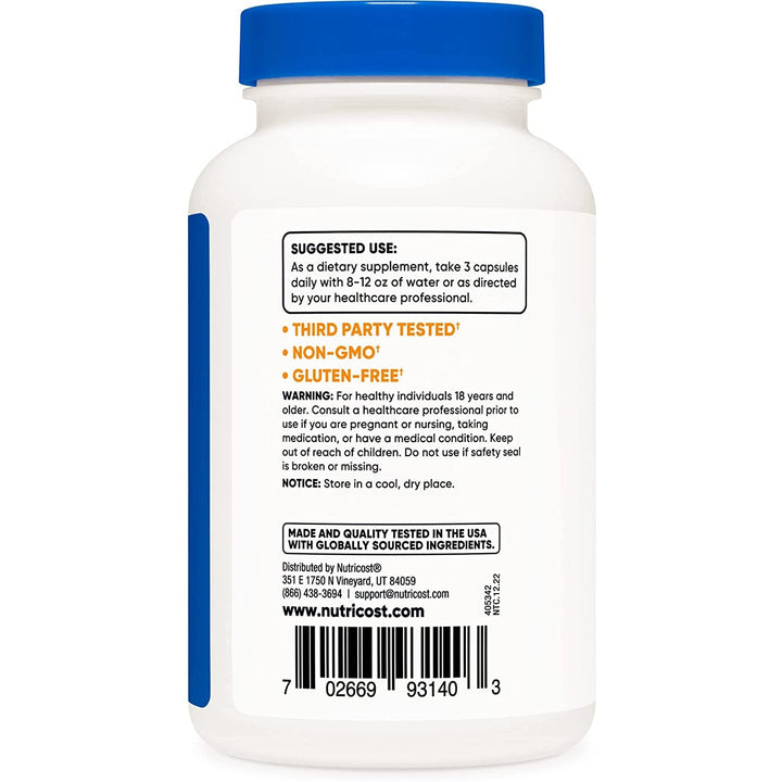 Nutricost Organic Turmeric Curcumin with BioPerine and 95% Curcuminoids, 2300mg, 120 Veggie Capsules Gluten Free Non-GMO