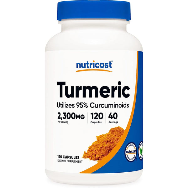Nutricost Organic Turmeric Curcumin with BioPerine and 95% Curcuminoids, 2300mg, 120 Veggie Capsules Gluten Free Non-GMO