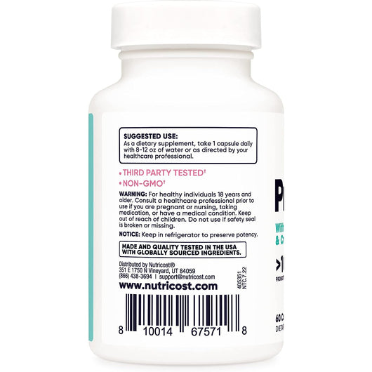 Nutricost Probiotic Complex for Women 10 Billion CFU with Acacia Fiber, Uva Ursi, & Cranberry Extract 60 Capsules Non-GMO & Gluten Free