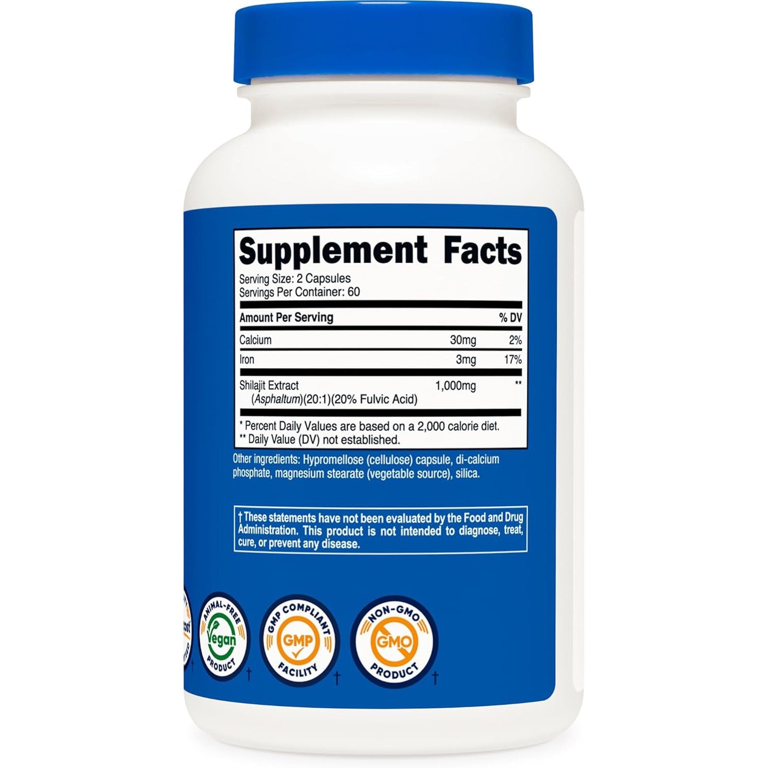 Nutricost Shilajit Extract Capsules with Naturally Occuring Fulvic Acid 120 Capsules