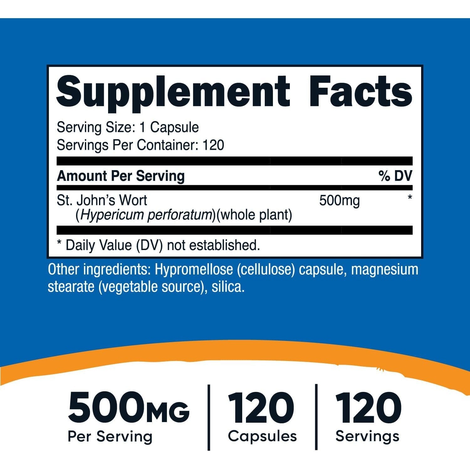 Nutricost St. John’s Wort 500mg 120 Vegetarian Capsules
