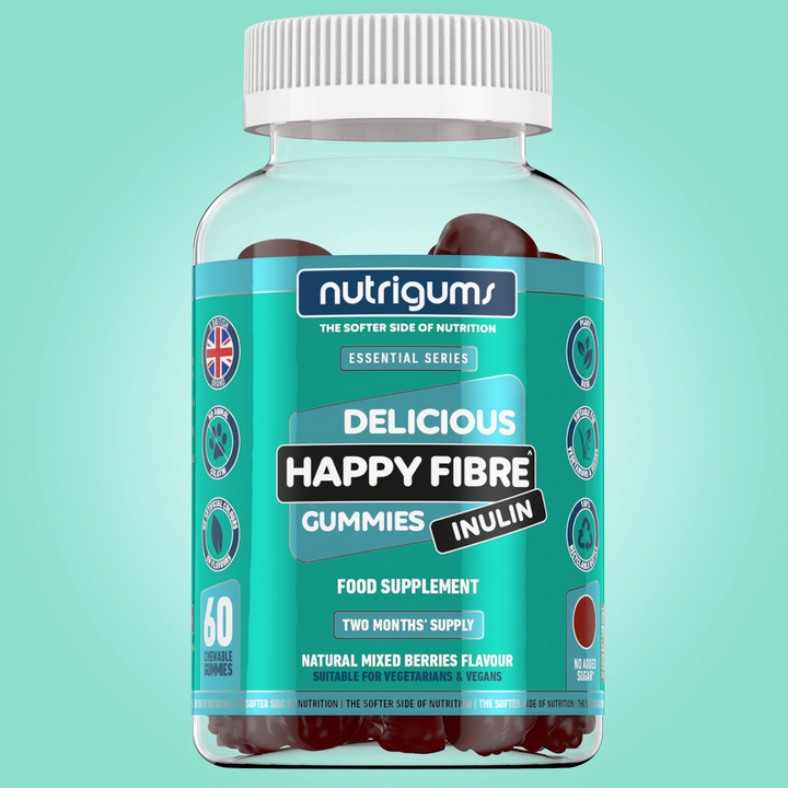 Nutrigums Happy Fibre (Inulin) Chicory Root - 60 Vegan Gummies