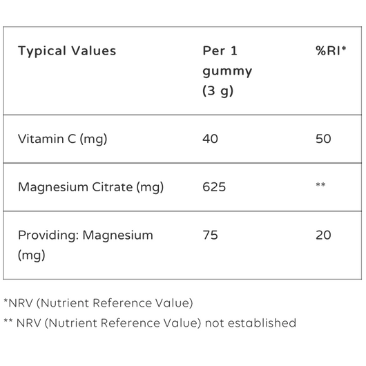 Nutrigums Magnesium Citrate & Vitamin C Mixed Fruit Flavour - 60 Vegan Gummies