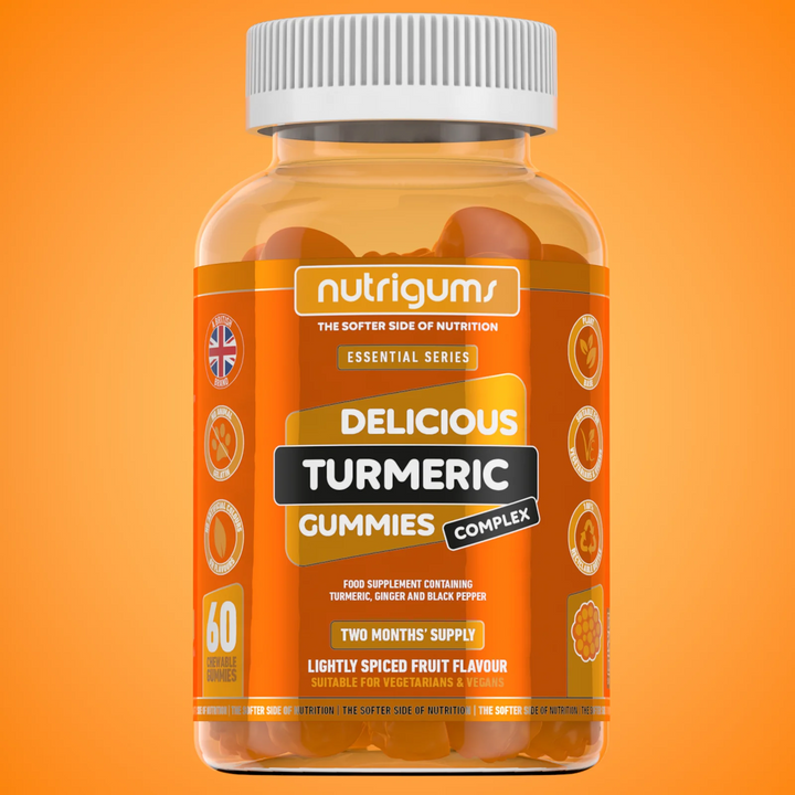 Nutrigums Turmeric Ginger and Black Pepper, Light Spiced Fruit Flavour - 60 Vegan Gummies