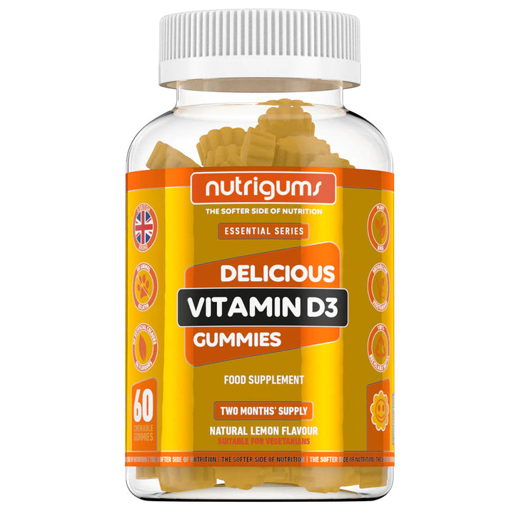 Nutrigums Vitamin D3 1000 IU Lemon Flavour - 60 Vegetarian Gummies