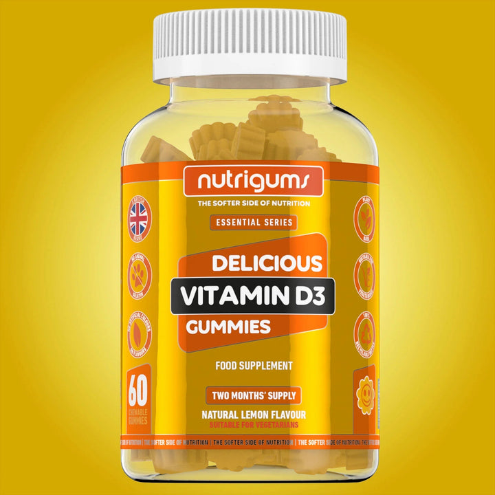 Nutrigums Vitamin D3 1000 IU Lemon Flavour - 60 Vegetarian Gummies