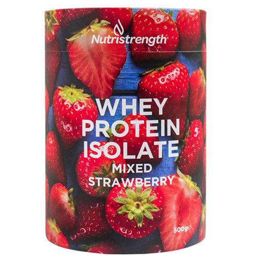 Nutristrength Whey Protein Isolate Mixed Strawberry 500g Gluten Free