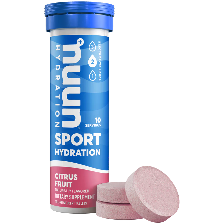 Nuun Sport Electrolyte Tablets for Proactive Hydration, Citrus Fruit Vegan Gluten Free Non-GMO 10 Tablets
