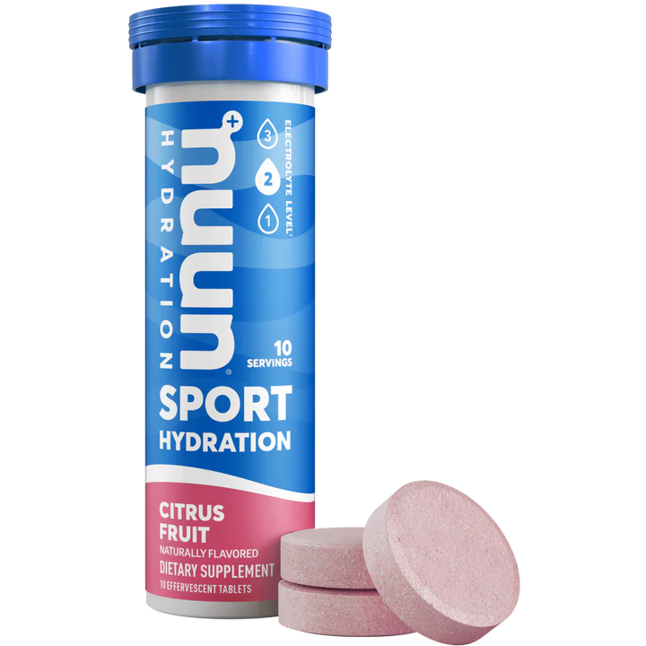 Nuun Sport Electrolyte Tablets for Proactive Hydration, Citrus Fruit Vegan Gluten Free Non-GMO 10 Tablets