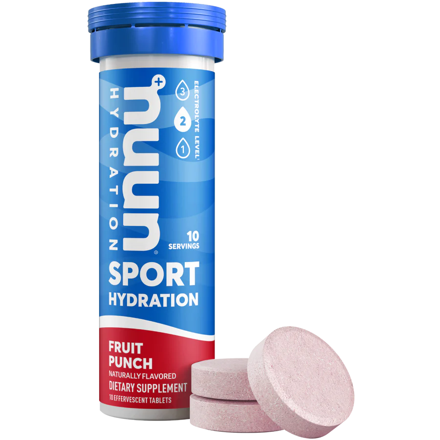 Nuun Sport Electrolyte Tablets for Proactive Hydration, Fruit Punch Vegan Gluten Free Non-GMO 10 Tablets
