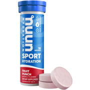 Nuun Sport Electrolyte Tablets for Proactive Hydration, Fruit Punch Vegan Gluten Free Non-GMO 10 Tablets