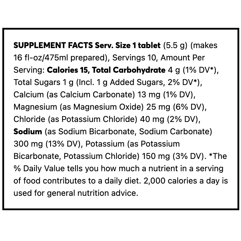 نون سبورت أقراص الإلكتروليت للترطيب الاستباقي، بالليمون واللومي، نباتية خالية من الغلوتين، غير معدلة وراثيًا، 10 أقراص
