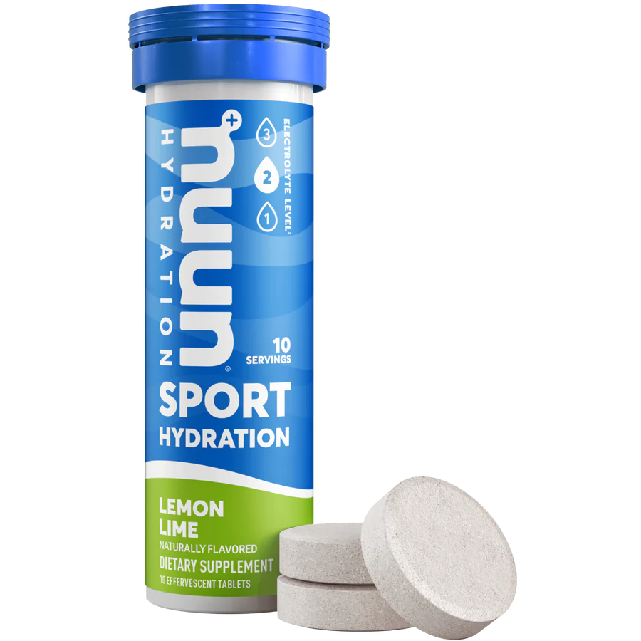 Nuun Sport Electrolyte Tablets for Proactive Hydration, Lemon Lime Vegan Gluten Free Non-GMO 10 Tablets