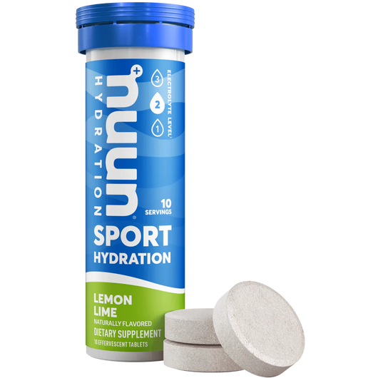 Nuun Sport Electrolyte Tablets for Proactive Hydration, Lemon Lime Vegan Gluten Free Non-GMO 10 Tablets