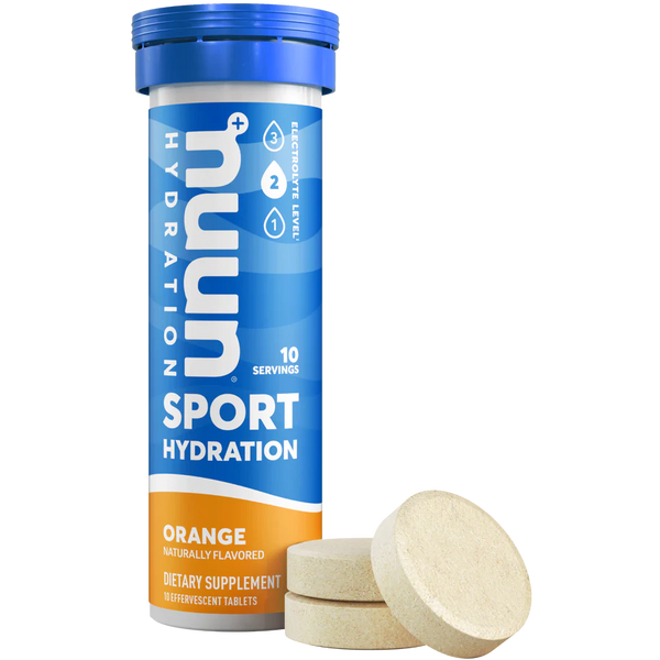 Nuun Sport Electrolyte Tablets for Proactive Hydration, Orange Vegan Gluten Free Non-GMO 10 Tablets