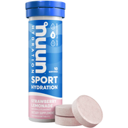 Nuun Sport Electrolyte Tablets for Proactive Hydration, Strawberry Lemonade Vegan Gluten Free Non-GMO 10 Tablets