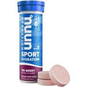 Nuun Sport Electrolyte Tablets for Proactive Hydration, Tri-Berry Vegan Gluten Free Non-GMO 10 Tablets
