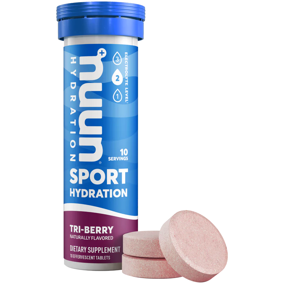 Nuun Sport Electrolyte Tablets for Proactive Hydration, Tri-Berry Vegan Gluten Free Non-GMO 10 Tablets