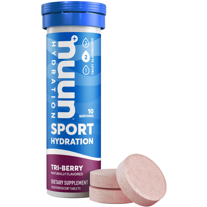 Nuun Sport Electrolyte Tablets for Proactive Hydration, Tri-Berry Vegan Gluten Free Non-GMO 10 Tablets