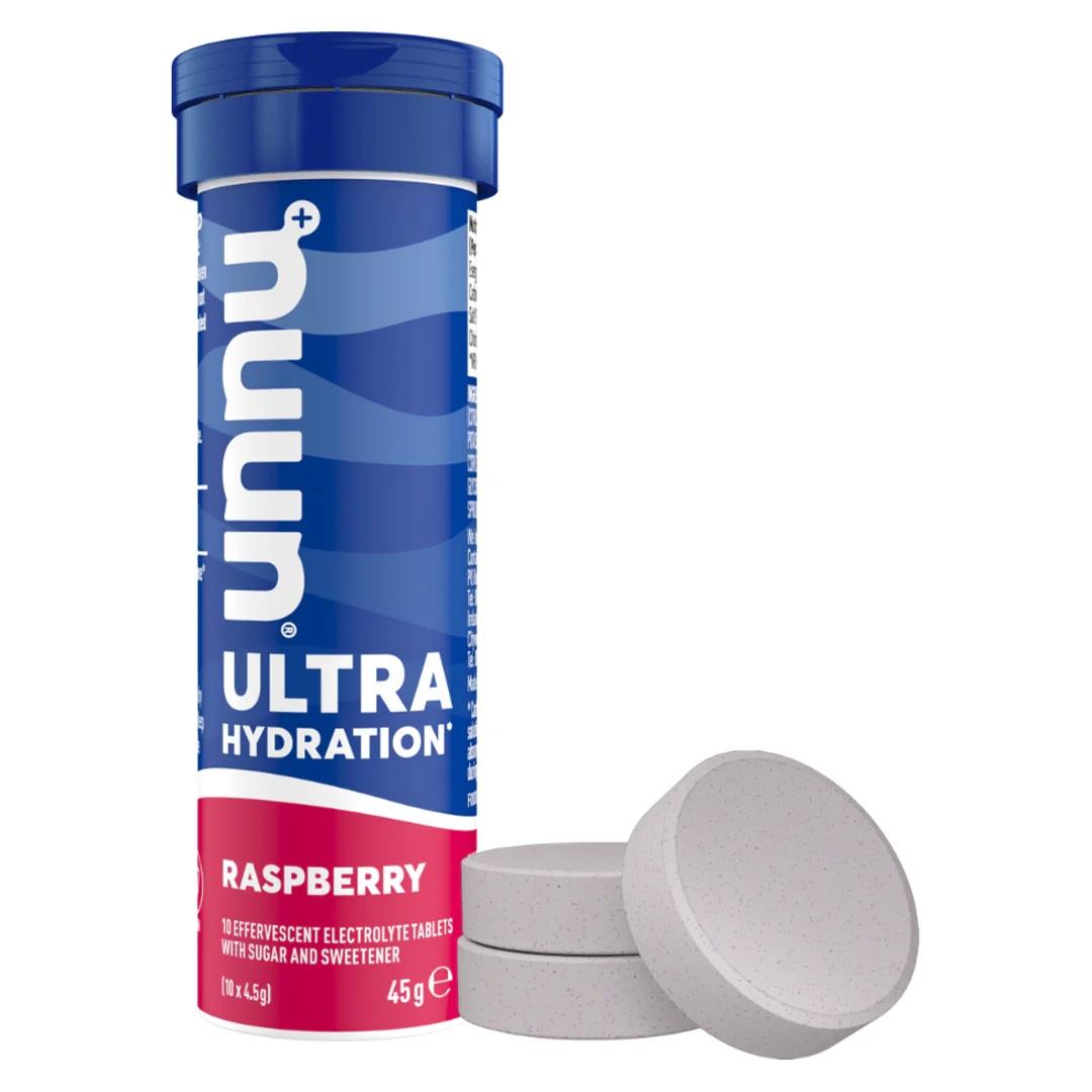 Nuun Ultra Hydration Tablets for Proactive Hydration, Raspberry Flavour Vegan Gluten Free Non-GMO 10 Tablets