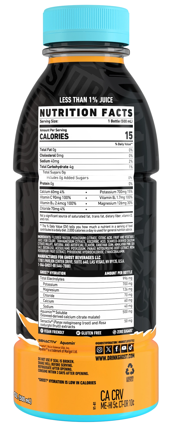 جوست مشروب ترطيب بنكهة البرتقال 500 مل