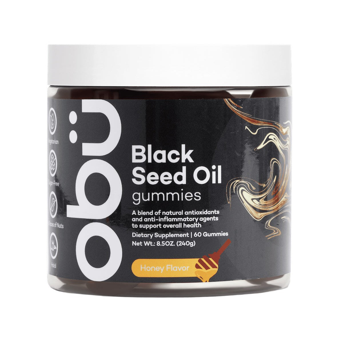 Obu Nutrition Black Seed Oil with Honey Flavor 60 gummies