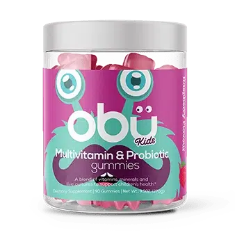 Obu Nutrition Kids Multivitamin + Probiotic Raspberry Flavour 90 Gummies